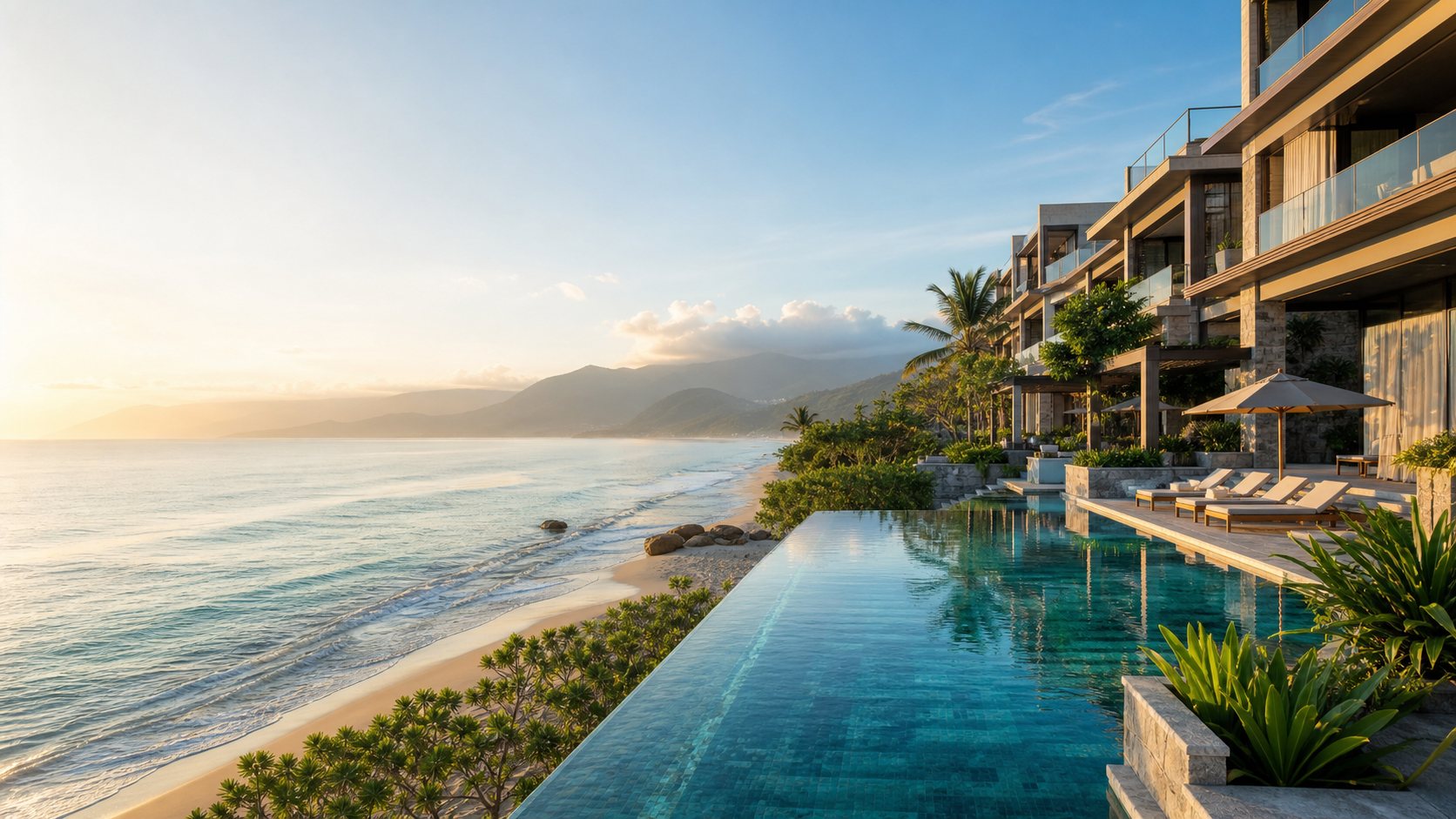 Aurora Bay Hotel & Spa nhìn ra biển lúc bình minh
