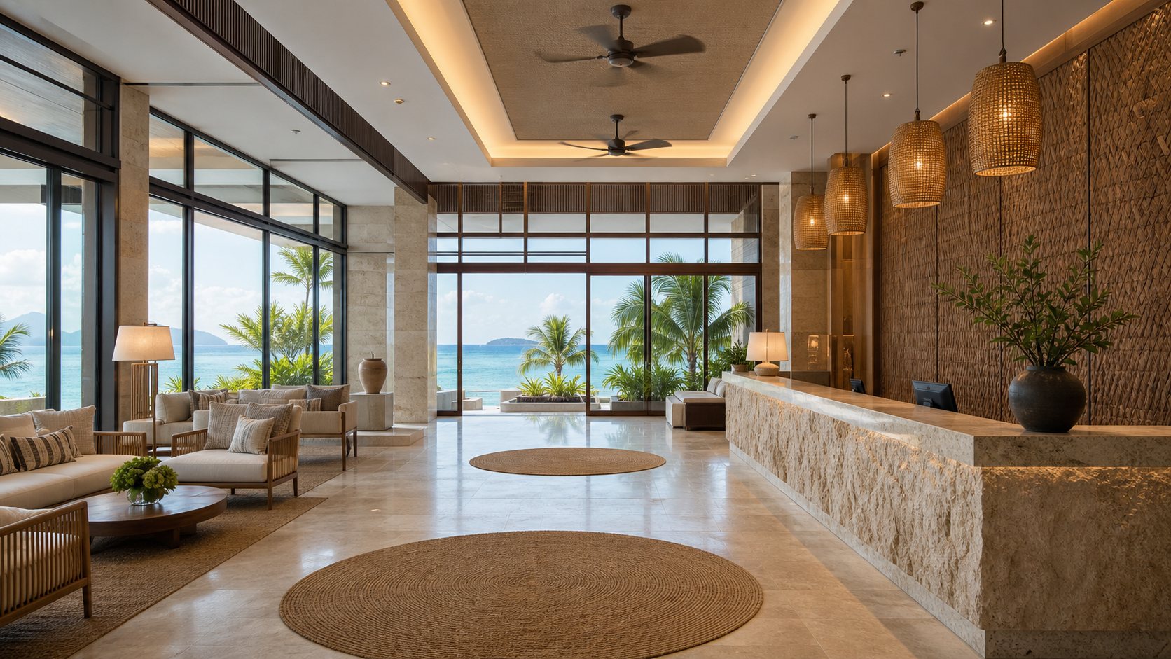 Sảnh đón khách Aurora Bay Hotel & Spa